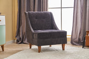 Poltrona Elegante, Antracite, 67 x 73 x 70 cm | Estrutura 100% madeira de faia, espuma 32 DNS para maior conforto | Uma adição elegante a qualquer ambiente
