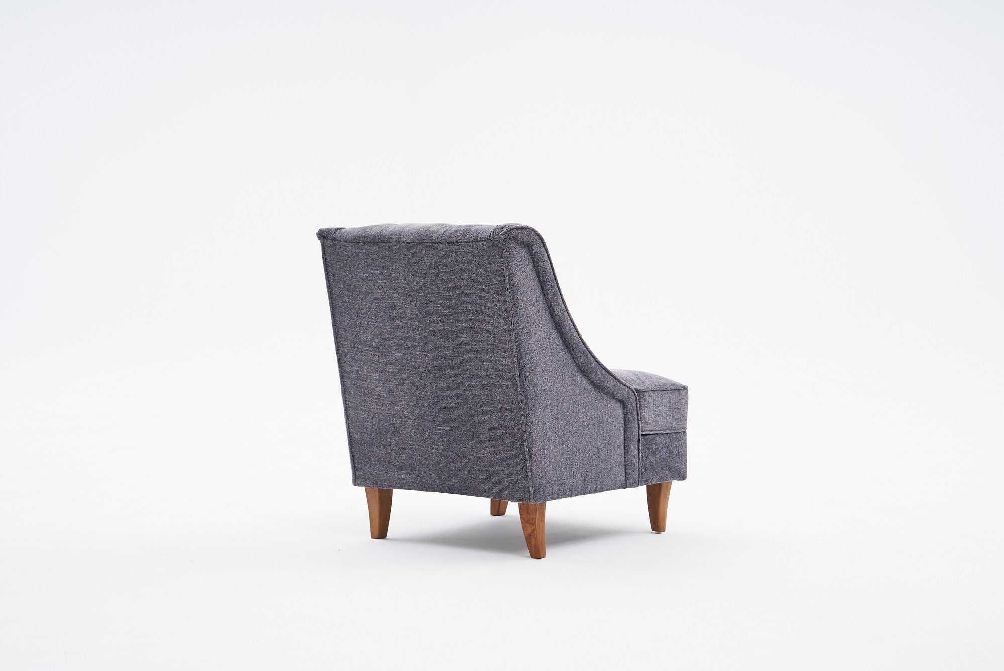 Poltrona Elegante, Cinza, 67 x 73 x 70 cm | Estrutura 100% Madeira de Faia, Espuma 32 DNS para Conforto | Uma Adição Elegante para Sala de Estar e Escritório