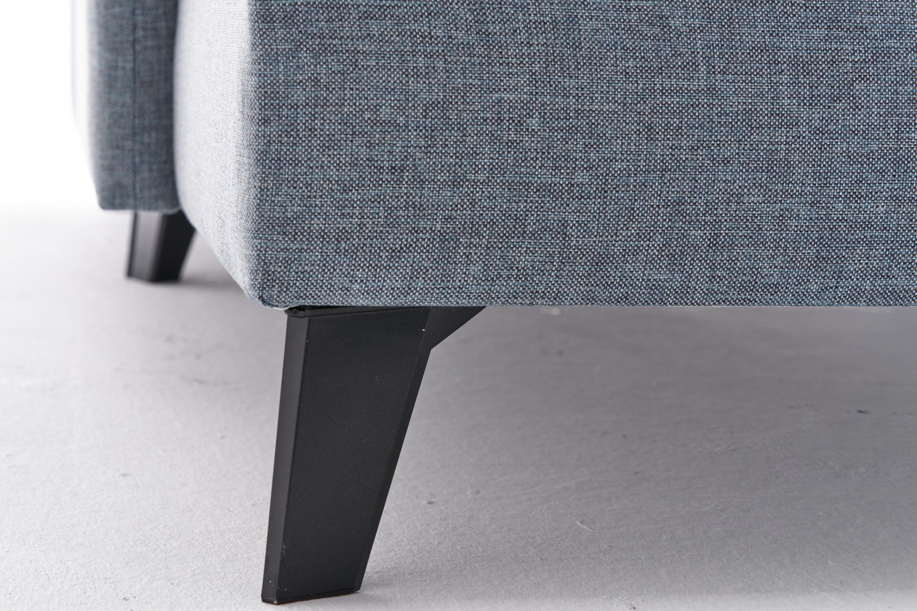Sofá-cama de canto moderno, tecido azul, 300 cm | Estrutura de madeira de abeto, espuma 28 DNS, fácil de limpar | Perfeito para espaços industriais e escandinavos