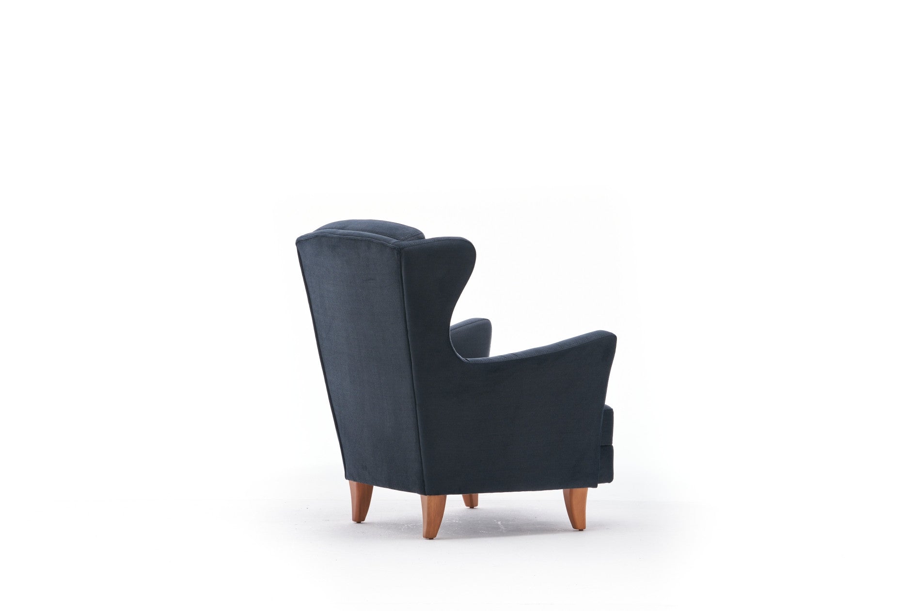 Poltrona Elegante – 77 cm L x 98 cm A x 80 cm P – Antracite – Veludo 100% poliéster