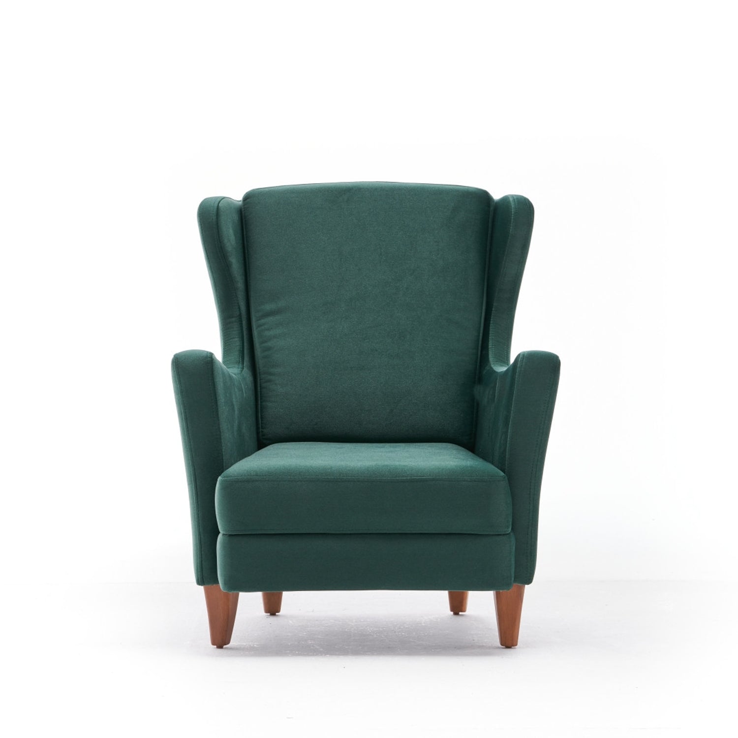 Poltrona Elegante – 77x98x80 cm – Verde – Madeira de Faia e Veludo 100% Poliéster