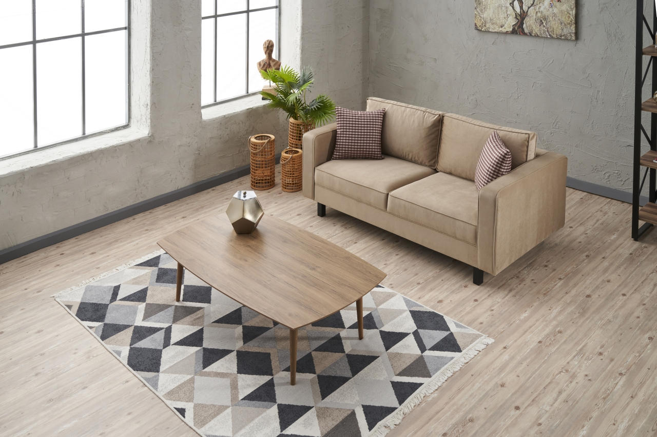 Sofá elegante de 2 lugares, veludo creme, 180 x 83 x 91 cm | Estrutura de madeira de faia, espuma 28 DNS, perfeito para interiores modernos e escandinavos