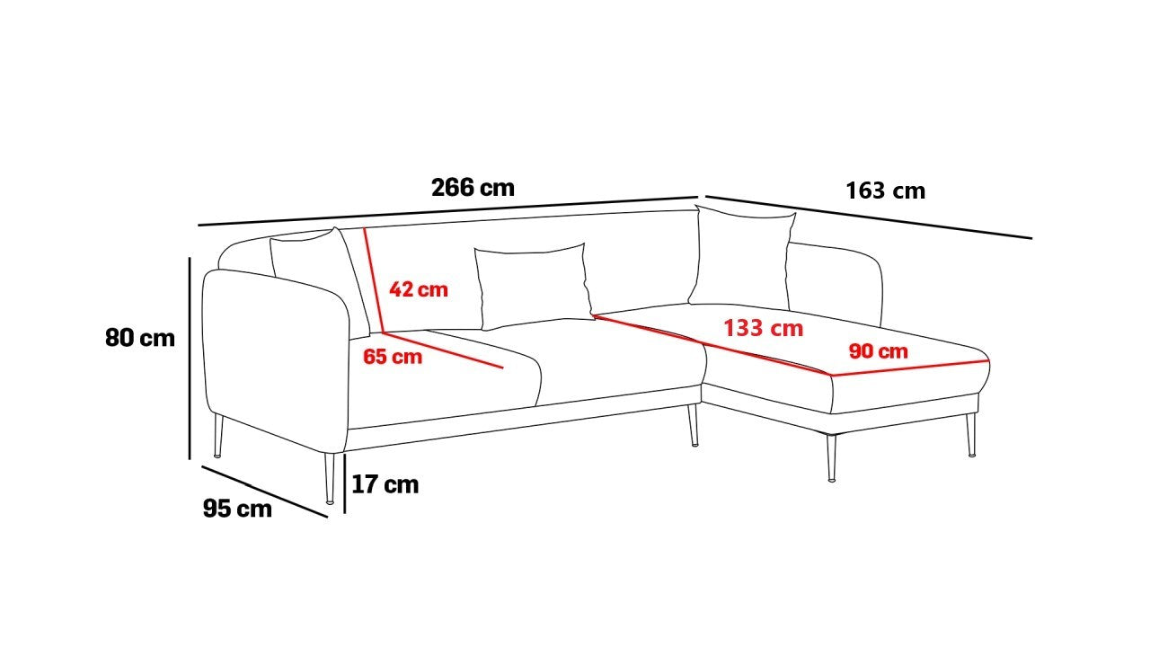 Sofá-cama de canto – 77x70x77 cm – creme e dourado – madeira de faia e poliéster