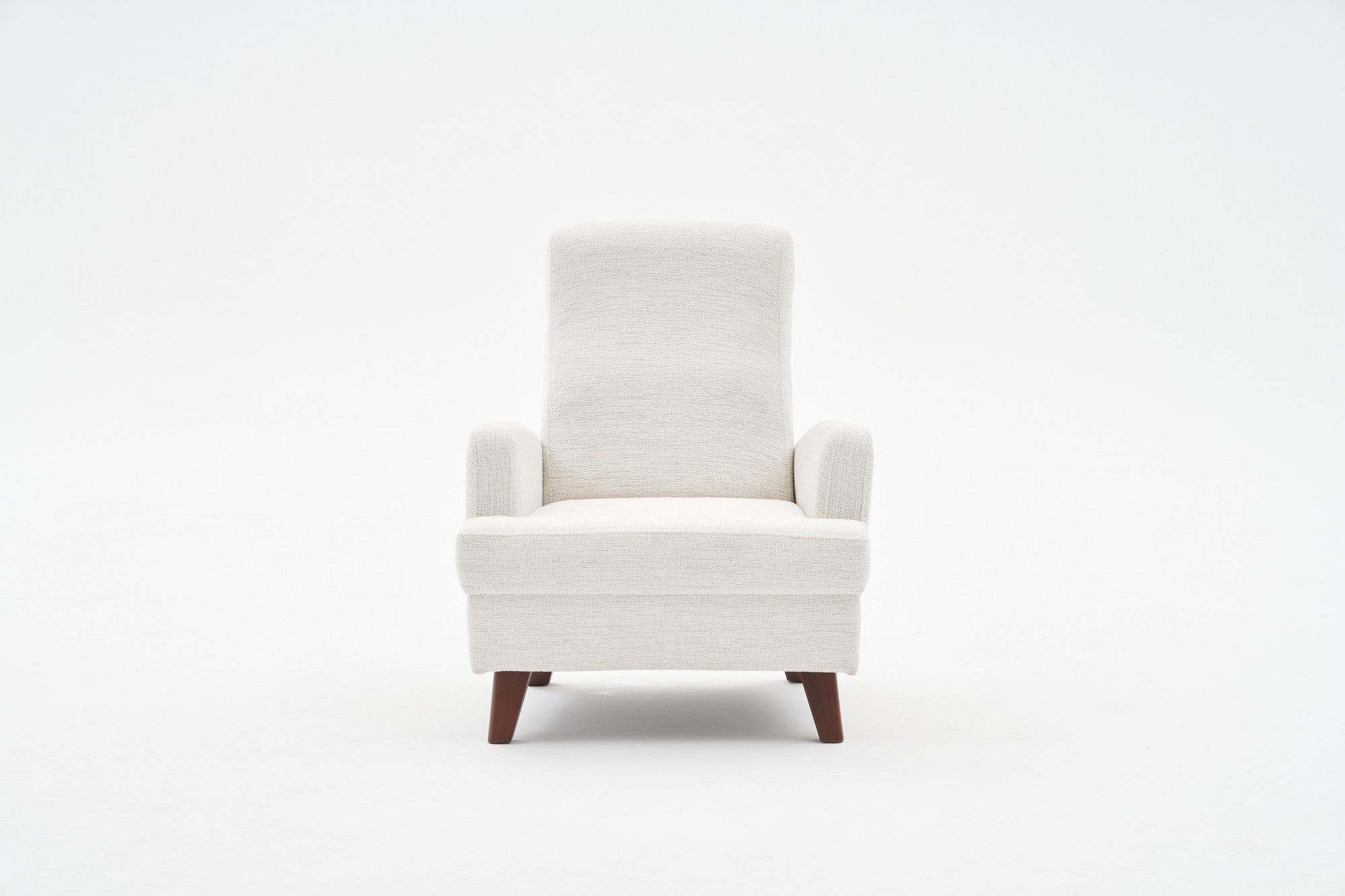 Poltrona Elegante – 76 x 91 x 87 cm – Creme – Madeira Maciça