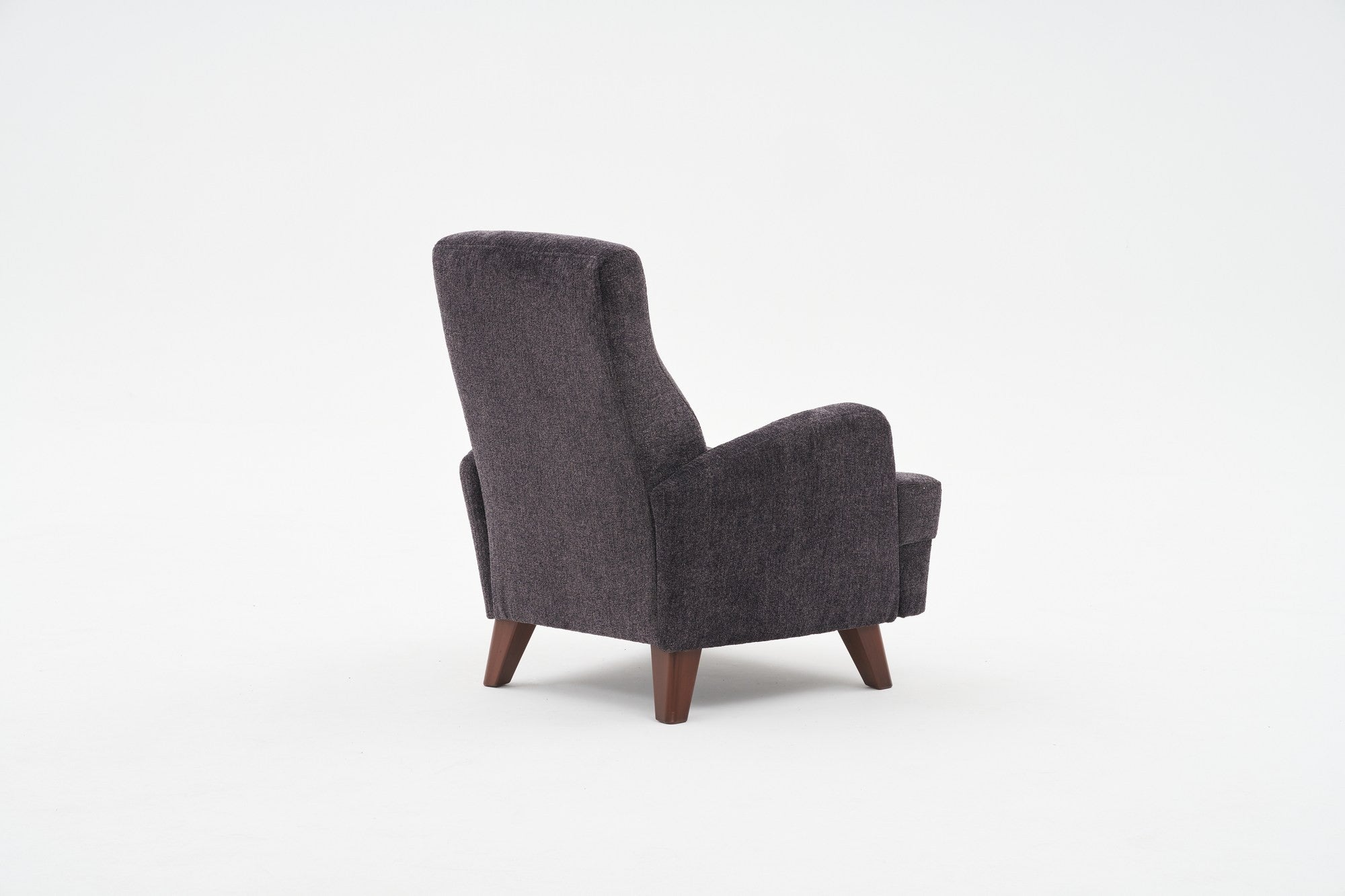 Poltrona Elegante – 76x91x87 cm – Antracite – Madeira Maciça e Poliéster