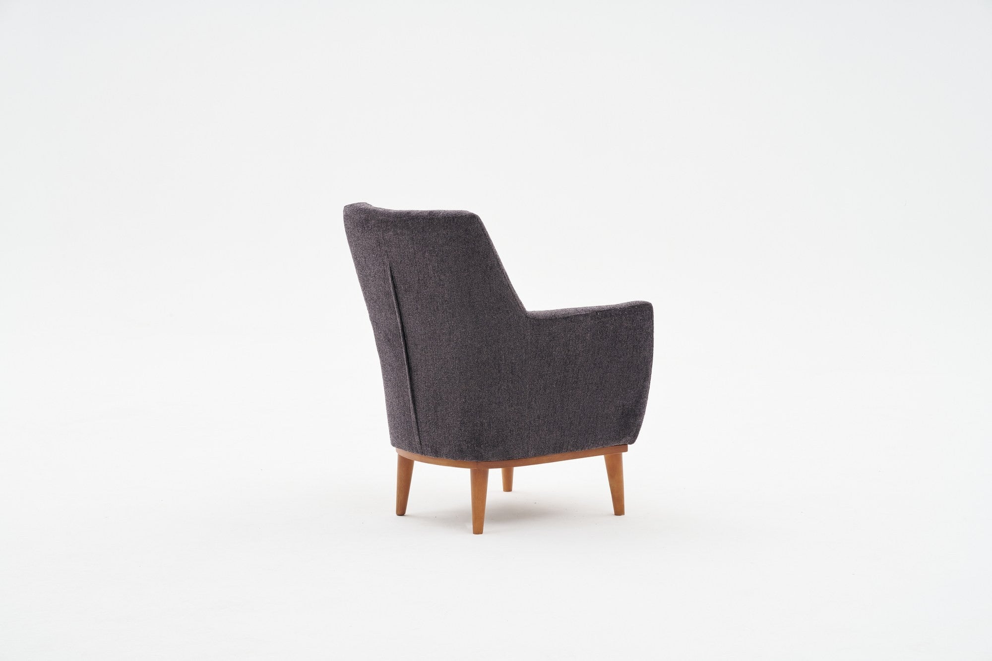 Poltrona Elegante, Antracite, 74 x 80 x 75 cm | Estrutura de madeira de carpa durável, tecido chenille 100% poliéster | Altura do assento confortável de 42 cm, design elegante para espaços de convivência modernos
