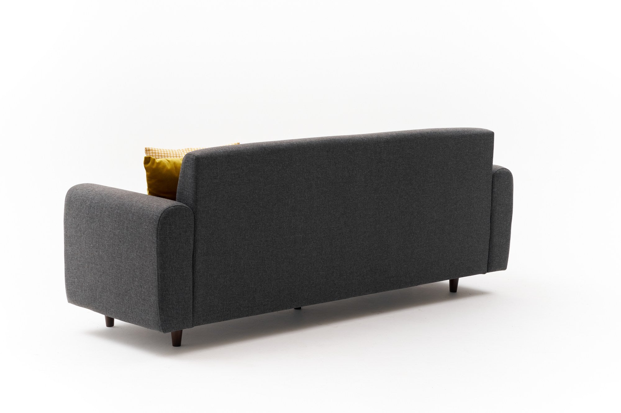 Sofá elegante de 3 lugares, antracite, 220 x 87 x 70 cm | Estrutura de abeto durável, tecido 100% poliéster, espuma 28 DNS | Perfeito para salas de estar modernas