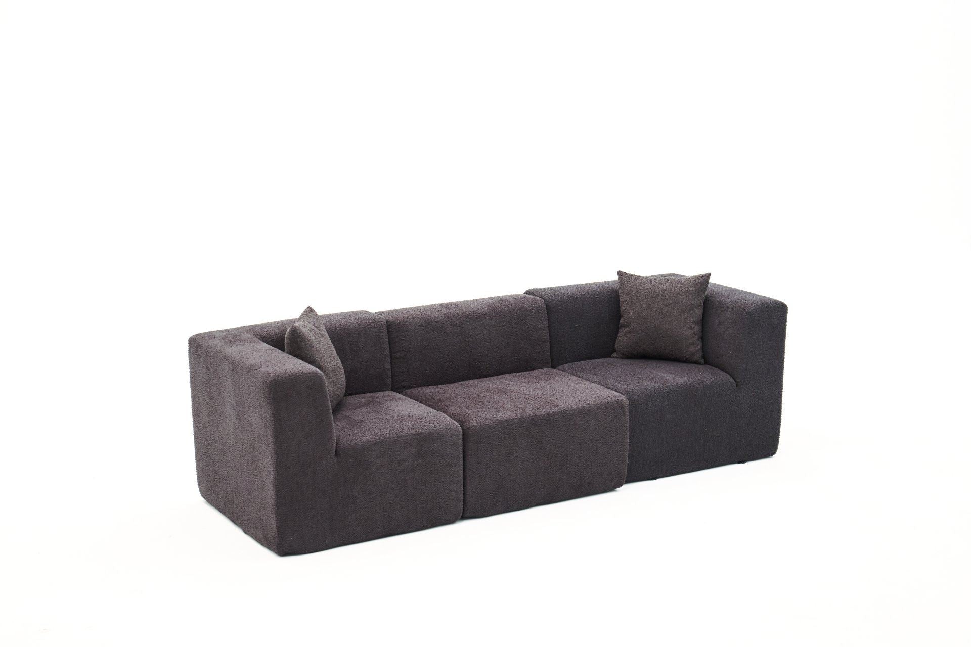 Sofá de 3 Lugares Raks – Antracite – 245x70x85 cm | Tribo Home