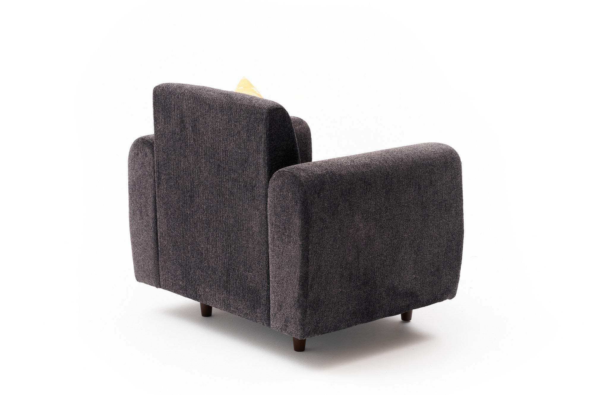 Poltrona elegante de 1 lugar, antracite, 95 x 87 x 70 cm | Estrutura de abeto durável, chenille 100% poliéster, espuma 28 DNS | Perfeito para salas de estar modernas e espaços aconchegantes