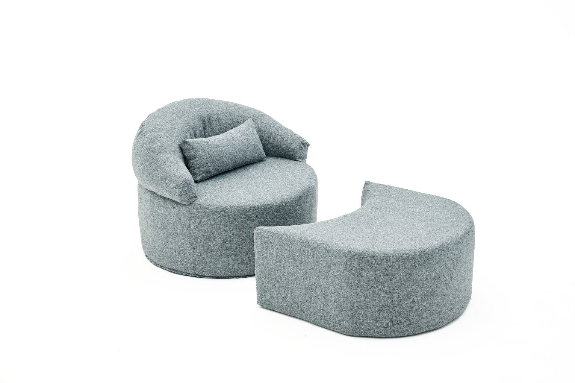 Poltrona-cama de 1 lugar – 100 cm x 70 cm x 80 cm – Cinza – 100% poliéster