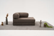 Sofá de 2 lugares – 140 x 95 x 75 cm – cinza – tecido chenille