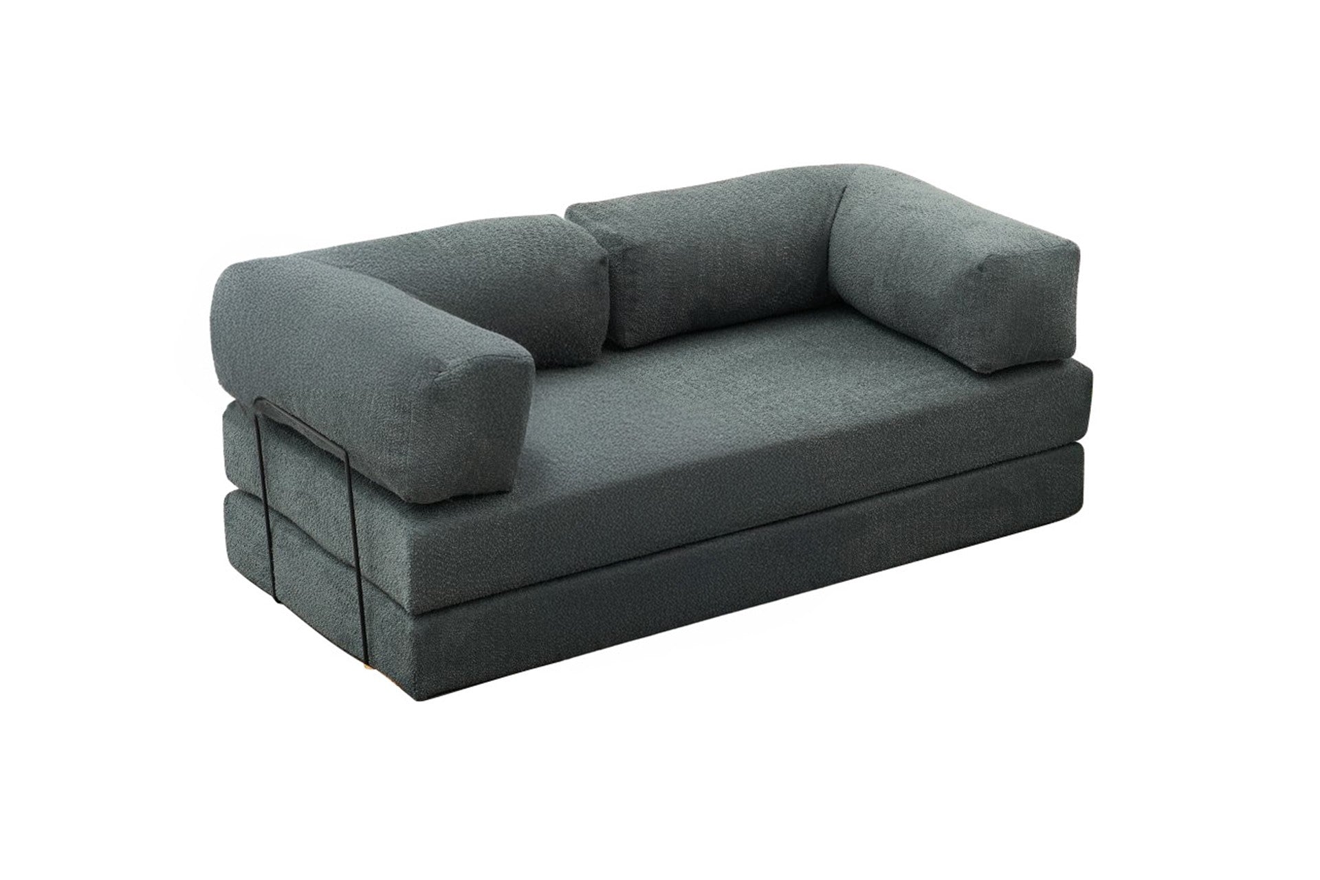 Sofá de 3 Lugares – 190x75x95 cm – Verde – 100% Chenille