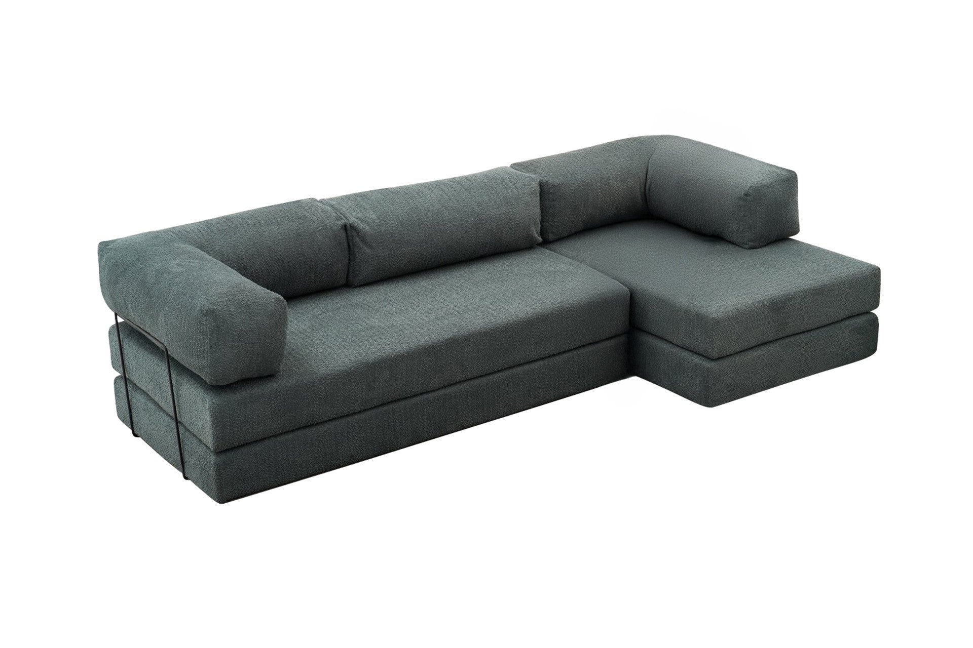 Sofá de Canto Comfort – Verde – 290x75x95 cm | Tribo Home