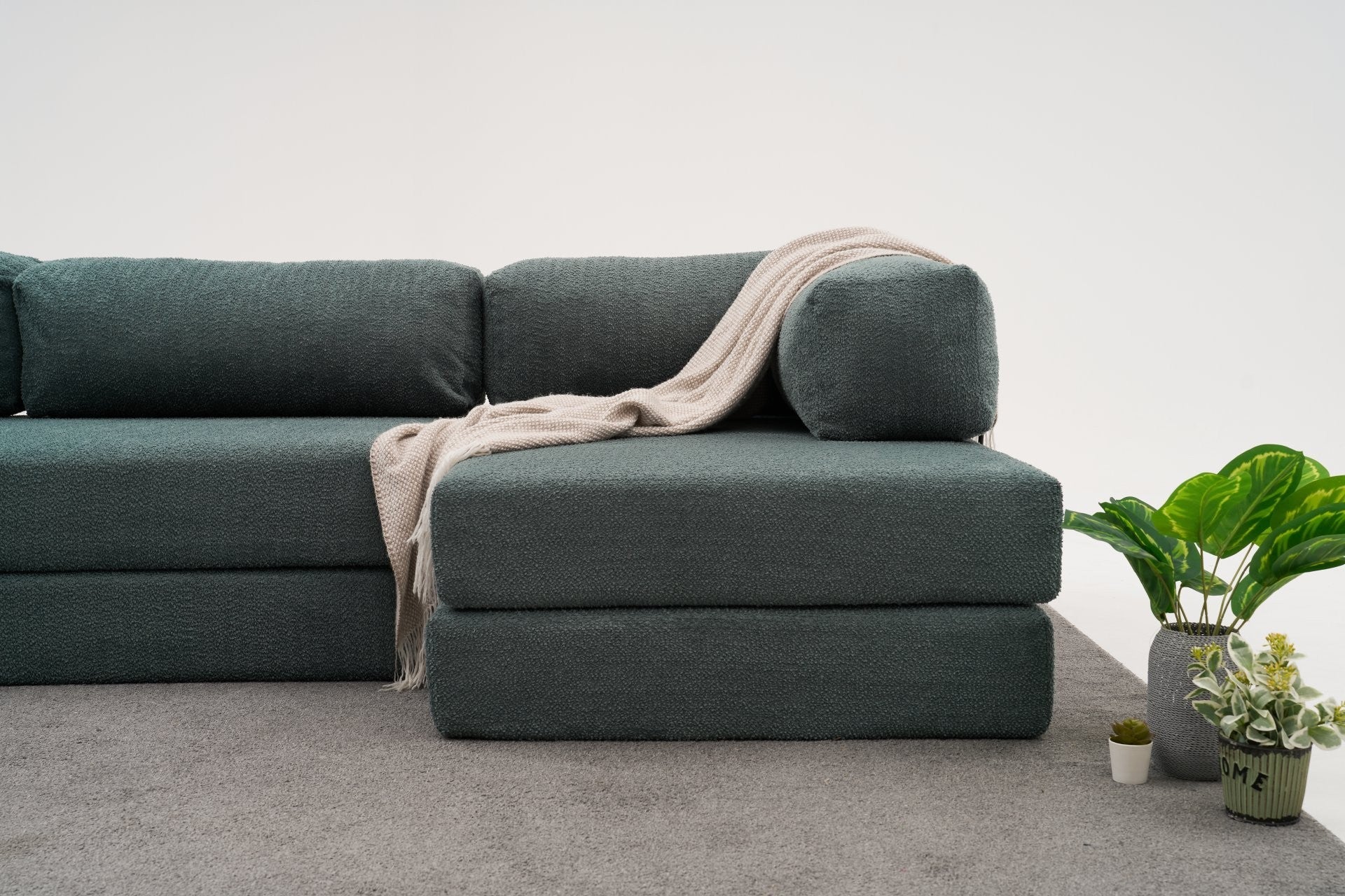 Sofá de Canto Comfort – Verde – 290x75x95 cm | Tribo Home