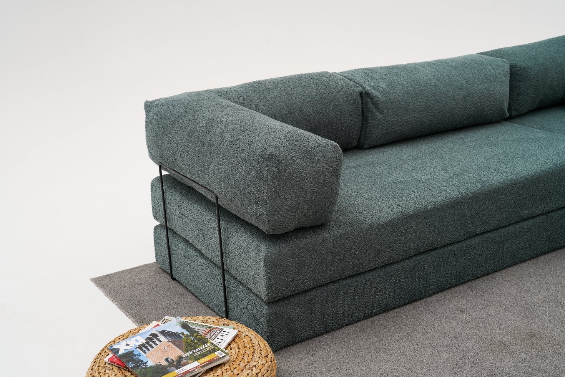 Sofá de Canto Comfort – Verde – 290x75x95 cm | Tribo Home