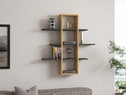 Prateleira de Parede – 96 x 101 x 19,6 cm – Safira e Antracite – Painel de Partículas com Melamina