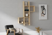 Prateleira de parede – 78,6 cm x 125 cm x 20 cm – Safira – Painel de partículas revestido a melamina
