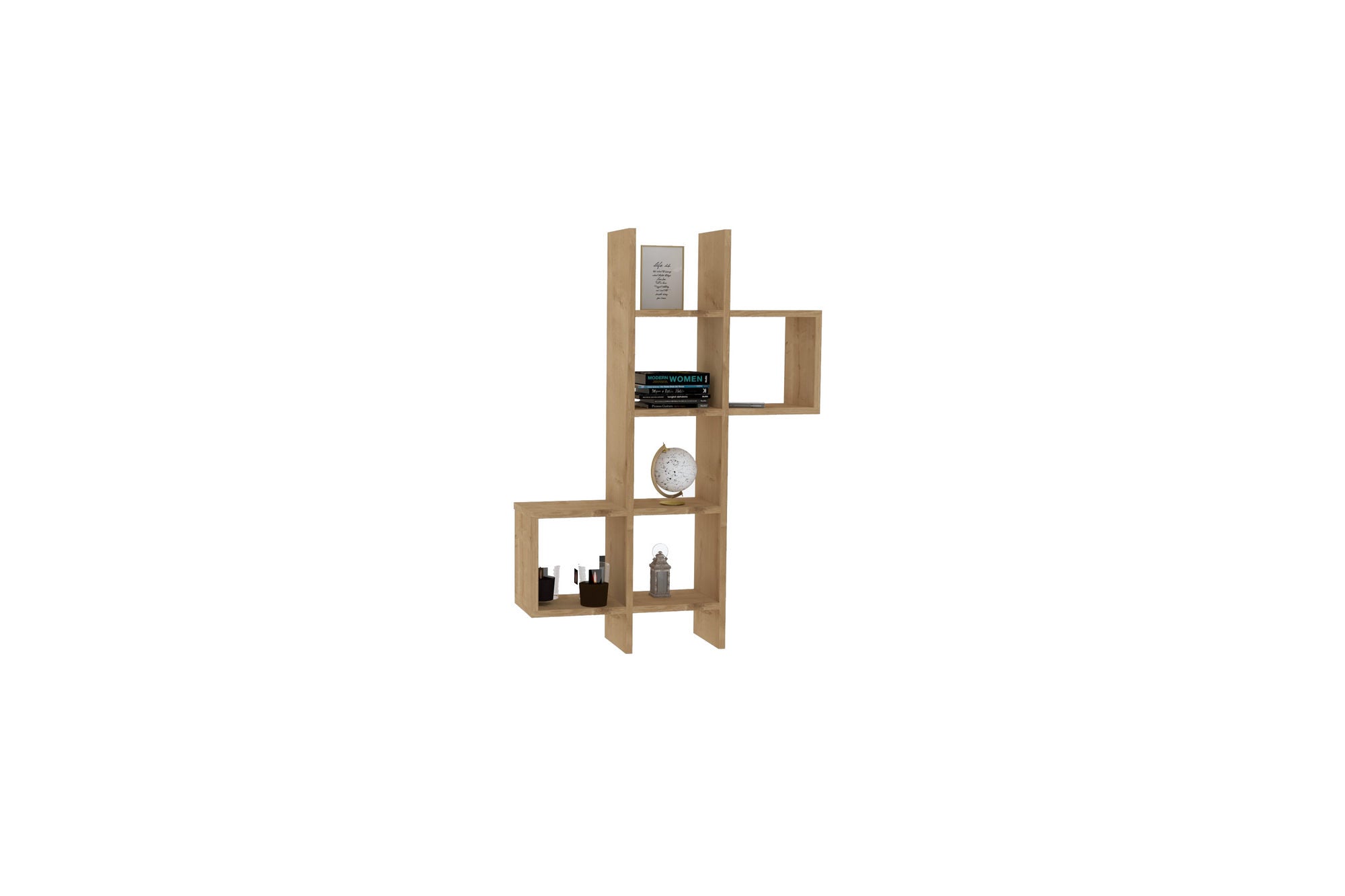 Prateleira de parede – 78,6 cm x 125 cm x 20 cm – Safira – Painel de partículas revestido a melamina