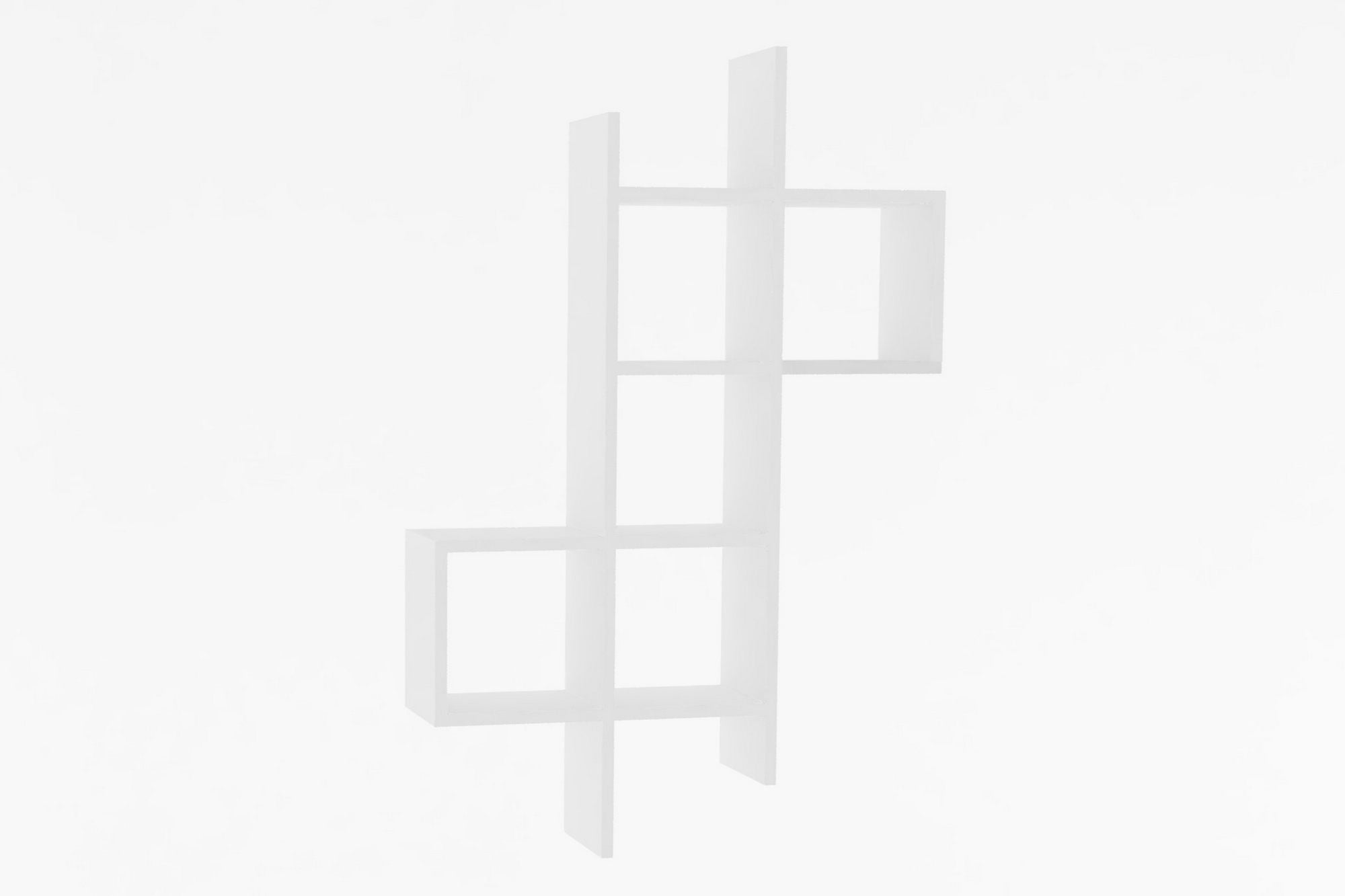 Prateleira de parede – 78.6cm x 125cm x 20cm – Branco – Painéis de partículas com revestimento de melamina
