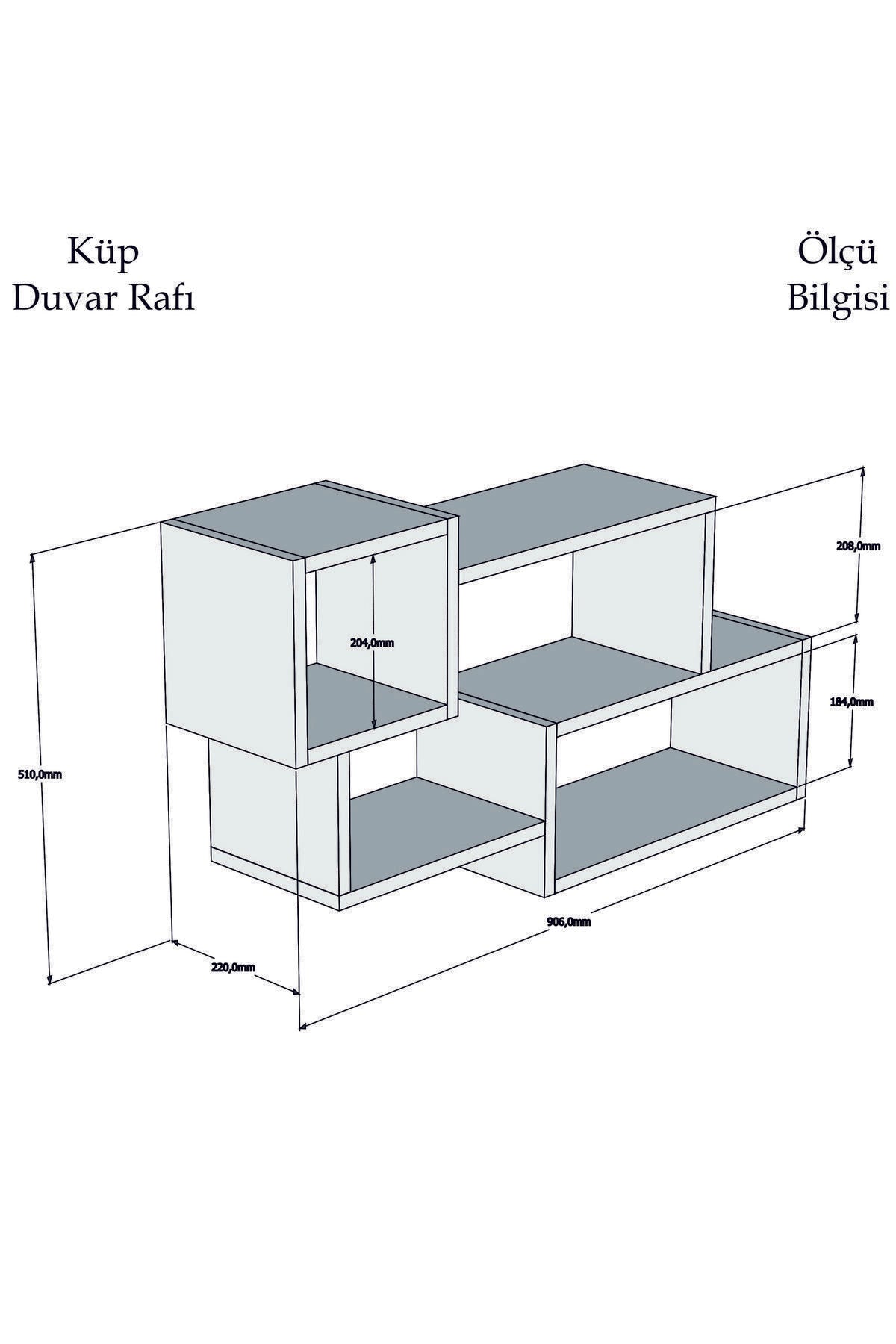Prateleira de parede – 90.6 cm x 51 cm x 22 cm – Branco e Nogueira – Painel de partículas revestido a melamina