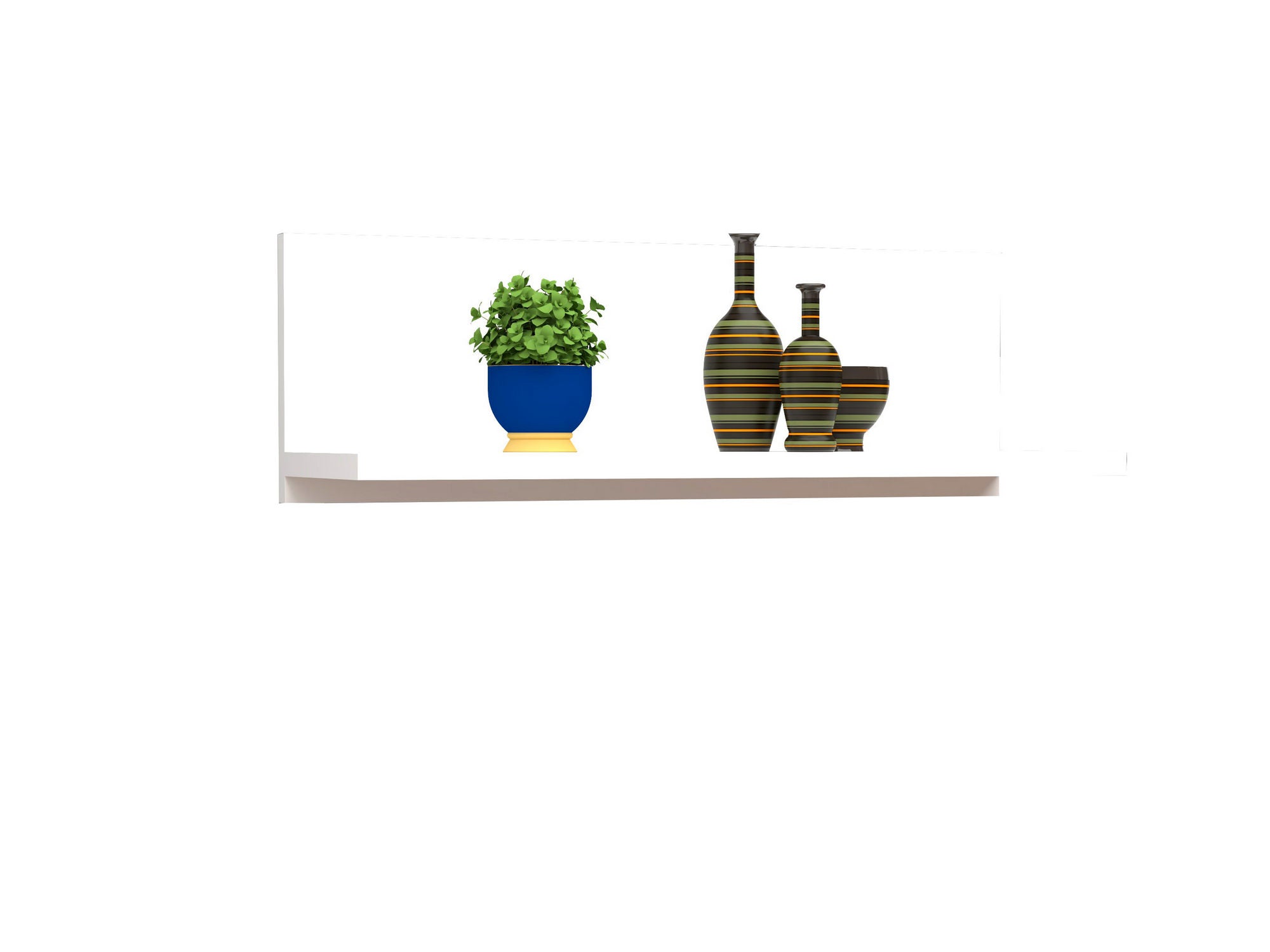 Prateleira de parede – 60 cm x 19,6 cm x 21,6 cm – Branco – painel de partículas revestido a melamina