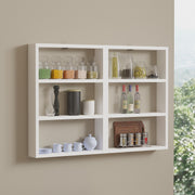 Prateleira de parede – 84.6cm x 60cm x 9cm – Branco – painel de partículas revestido a melamina