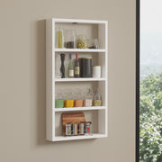 Prateleira de parede – 43.2cm x 80cm x 9cm – Branco – Painéis de partículas revestidos a melamina