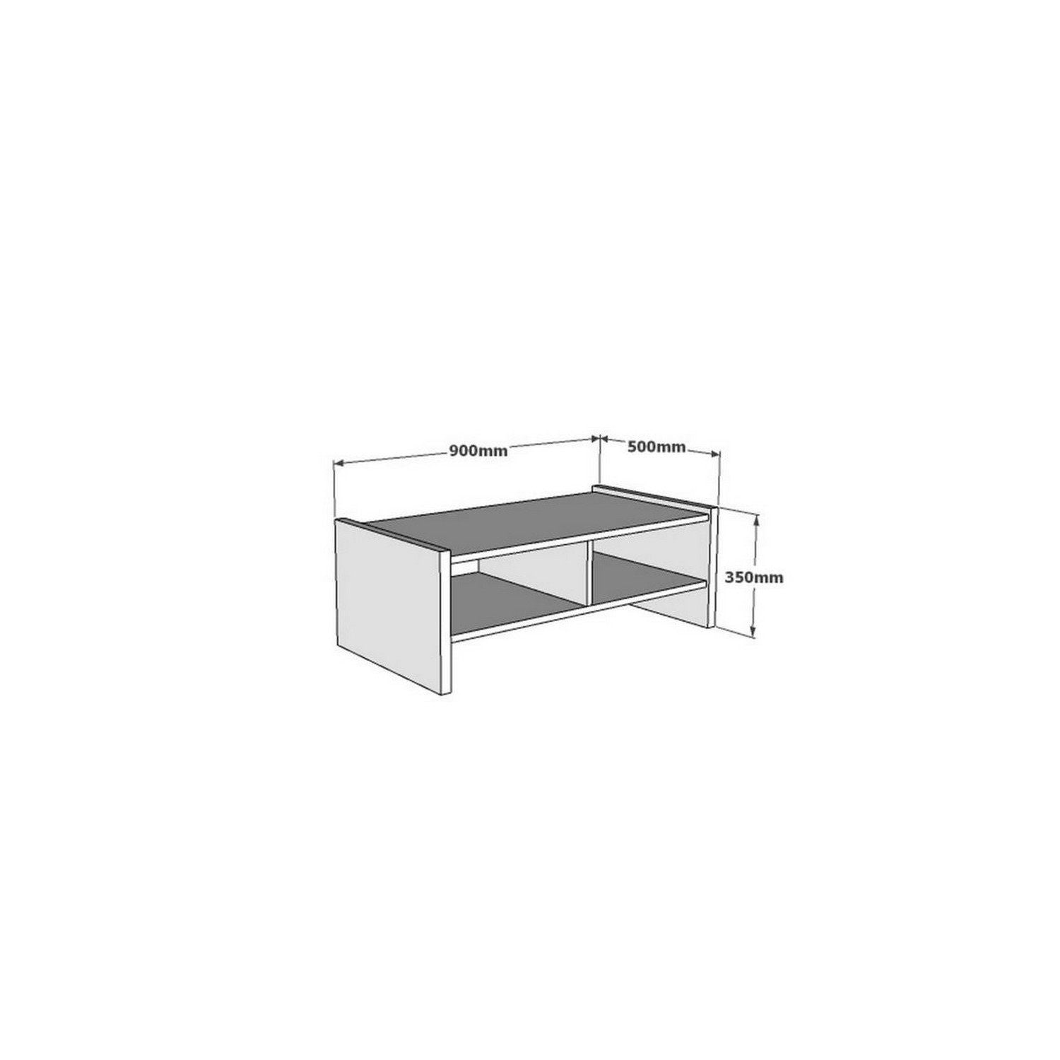 Mesa de Centro – 90 cm x 35 cm x 50 cm – Branco – Melamina