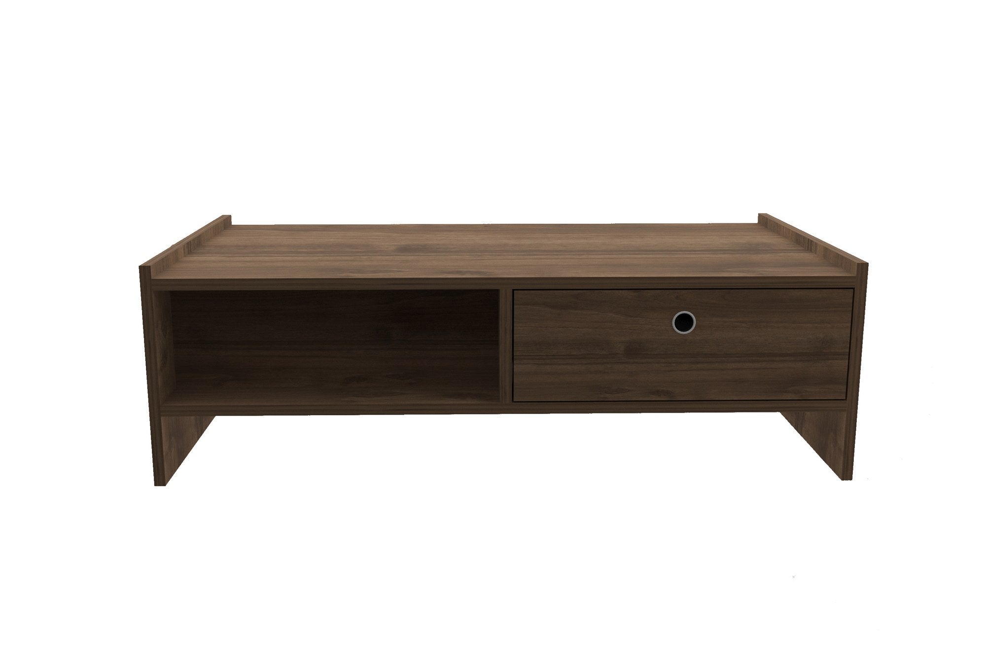 Mesa de Centro – 110cm x 35cm x 60cm – Cor Nogueira – Painel de Partículas Revestido a Melamina