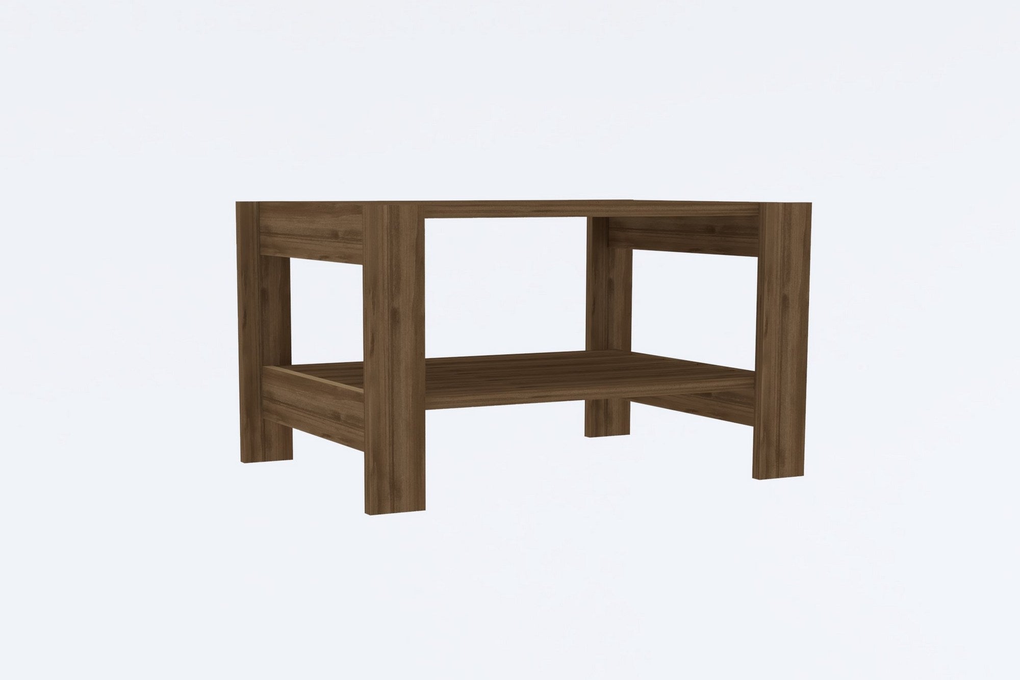 Mesa de Centro – 69.8cm x 40cm x 50cm – Nogueira – Painel de partículas revestido a melamina