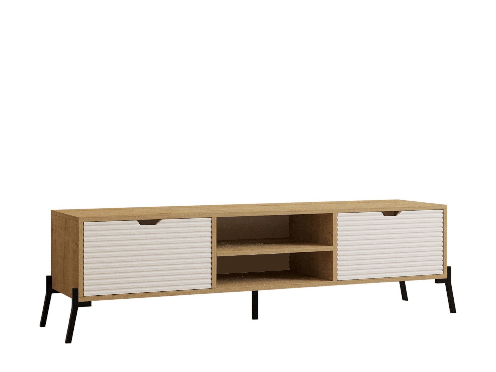 Móvel de TV – 160 cm x 41 cm x 40 cm – Carvalho safira e branco – MDF e metal