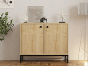 Aparador – 90 cm x 75 cm x 40 cm – Preto/Safira – Melamina