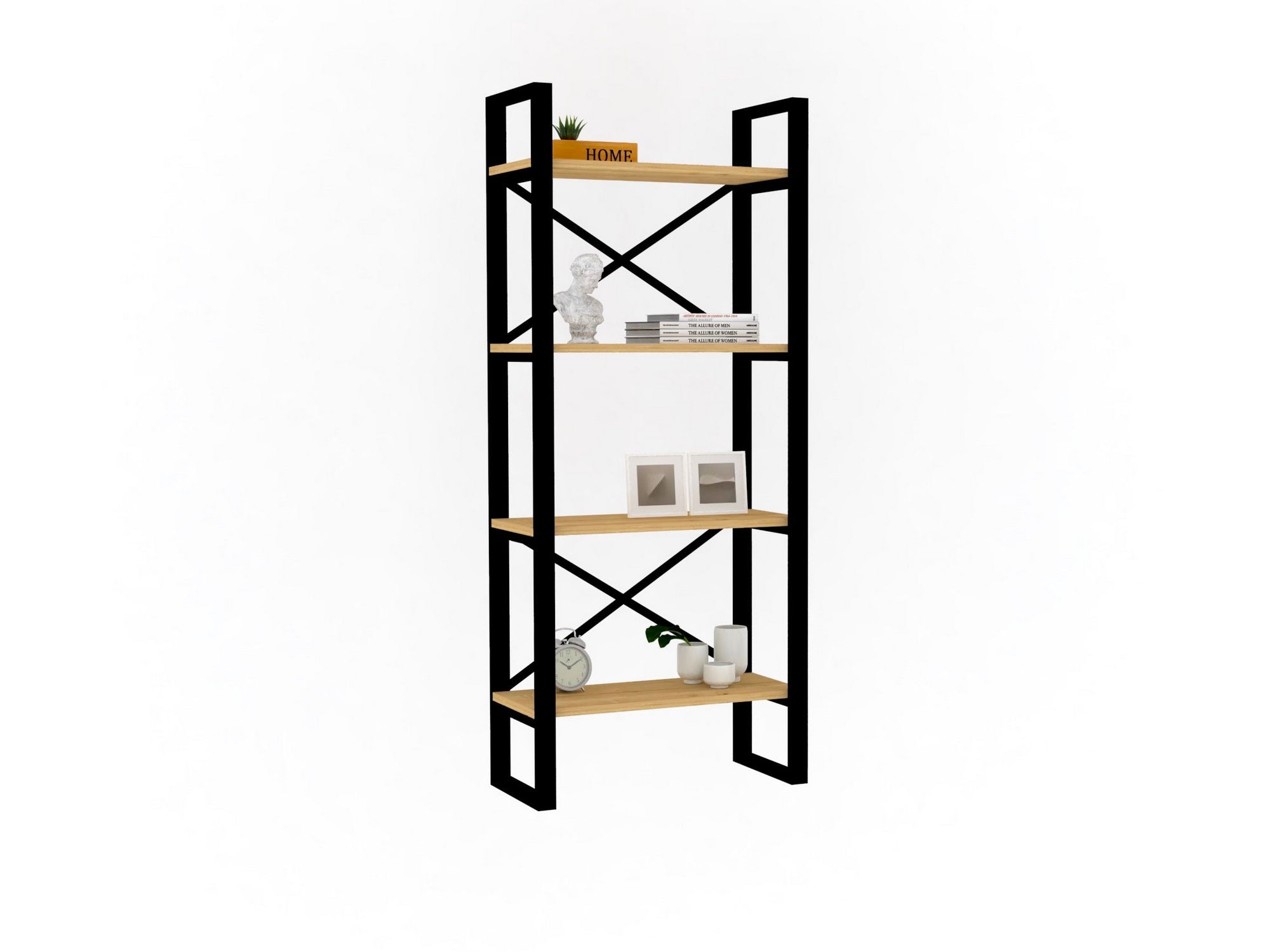 Estante de Livros – 66 cm x 150 cm x 32 cm – Safira – Painel de Partículas com Revestimento a Melamina