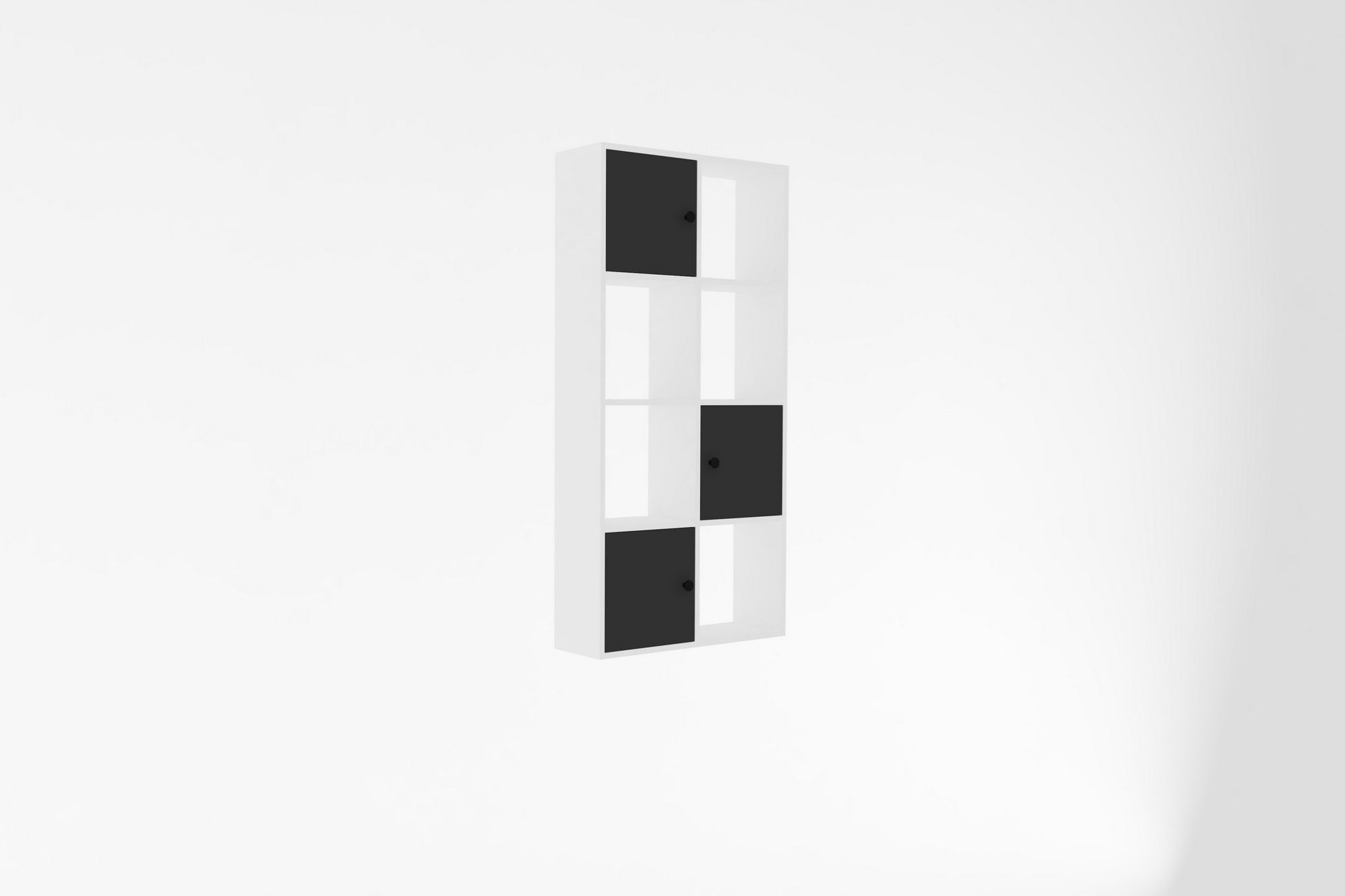 Estante de livros – 77.8cm x 151.4cm x 22cm – Branco e Antracite – Painel de partículas