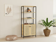 Estante de livros – 70cm x 162.2cm x 34cm – Preto e Safira – Metal e Aglomerado