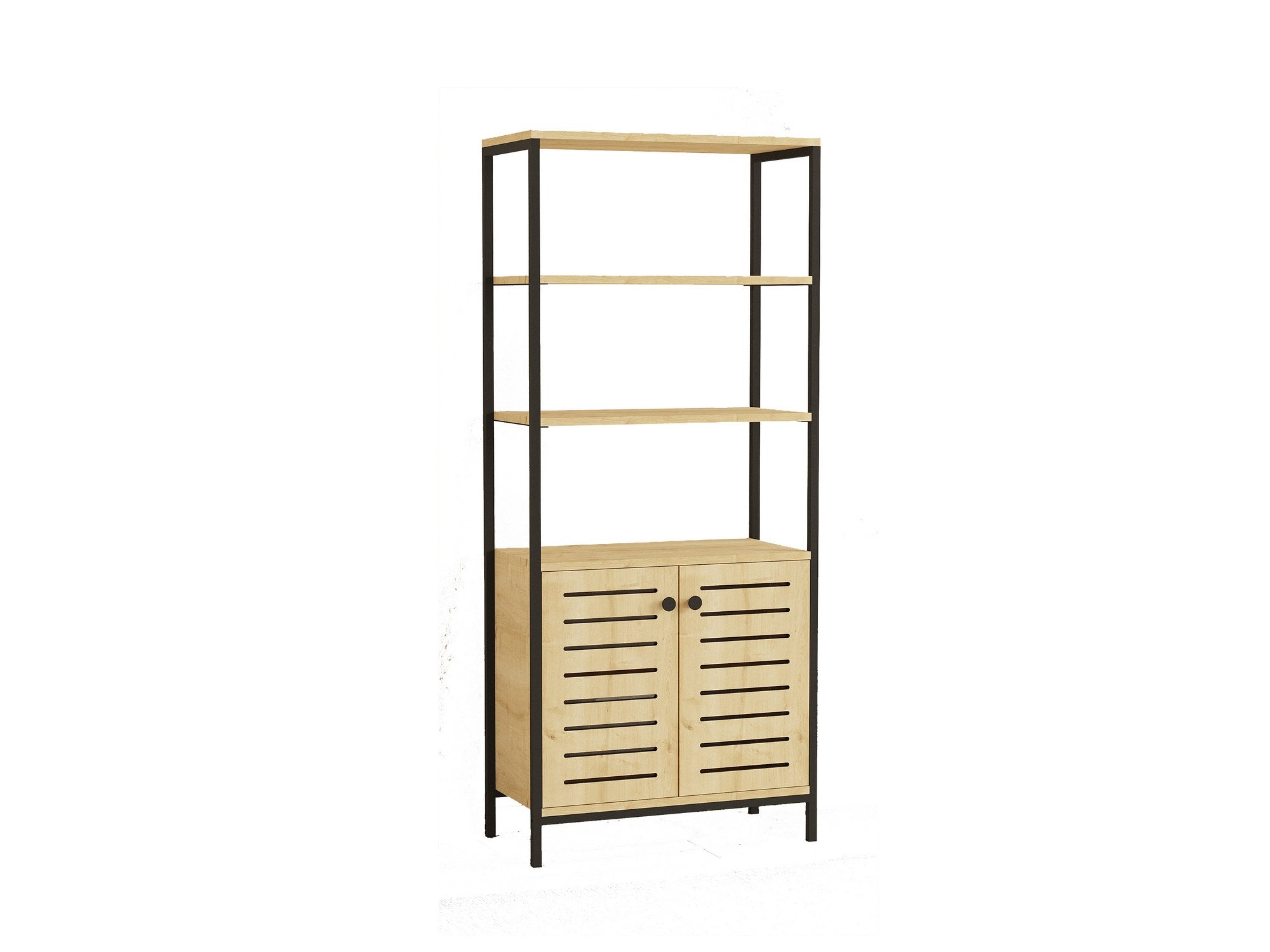 Estante de livros – 70cm x 162.2cm x 34cm – Preto e Safira – Metal e Aglomerado