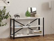 Estante de livros – 103 cm x 60 cm x 29,5 cm – Branco – Painéis de partículas revestidos a melamina