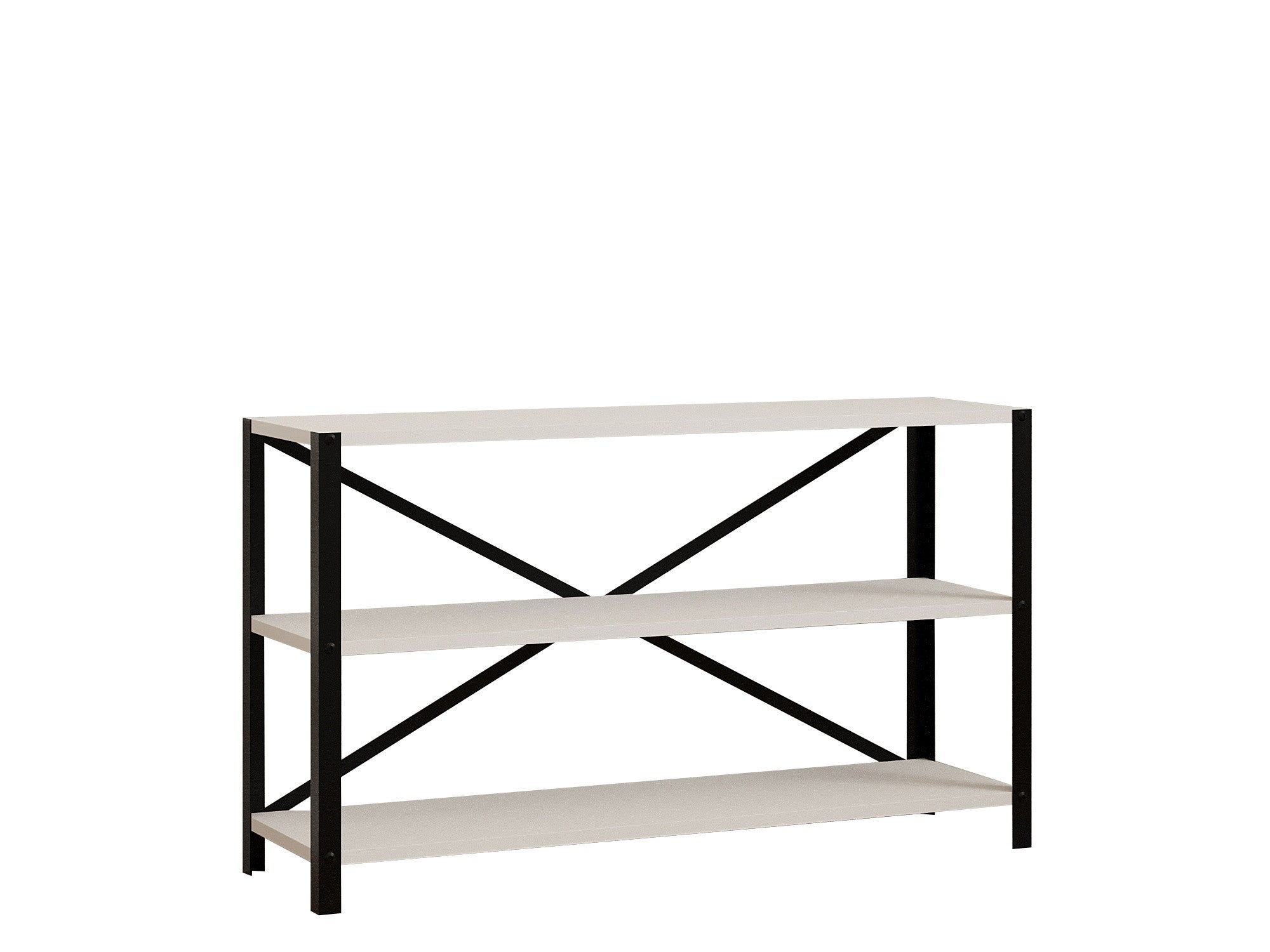 Estante de livros – 103 cm x 60 cm x 29,5 cm – Branco – Painéis de partículas revestidos a melamina