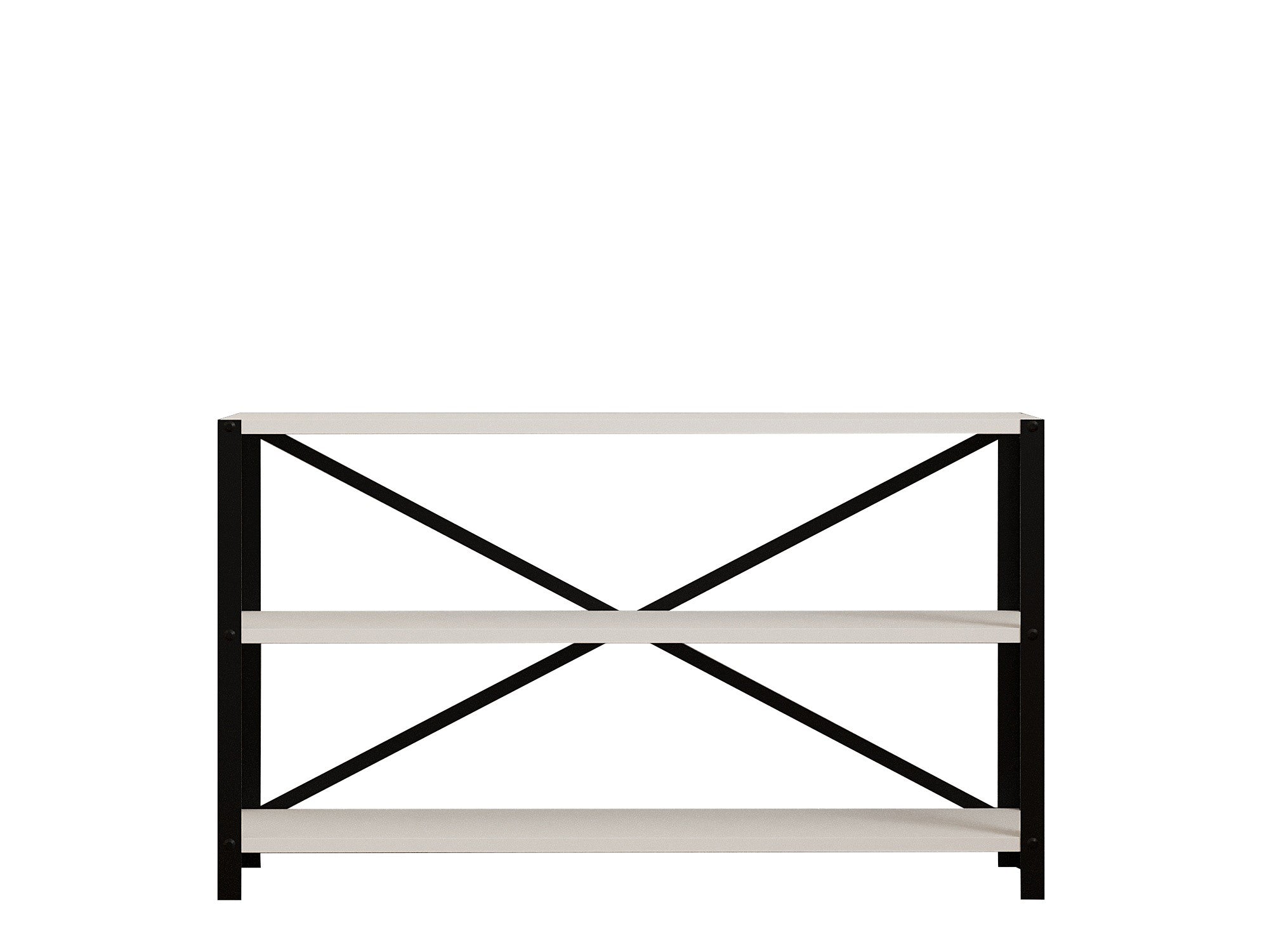 Estante de livros – 103 cm x 60 cm x 29,5 cm – Branco – Painéis de partículas revestidos a melamina