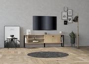 Móvel de TV – 160 cm x 50.4 cm x 24.5 cm – Safira – Painéis de partículas revestidos a melamina