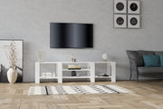 Móvel de TV – 159.8cm x 40cm x 33.6cm – Branco – Painel de partículas revestido a melamina
