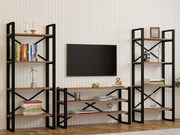 Móvel de TV – 120 cm x 58,5 cm x 32 cm – Pinho Atlântico – Material: painel de partículas revestido a melamina