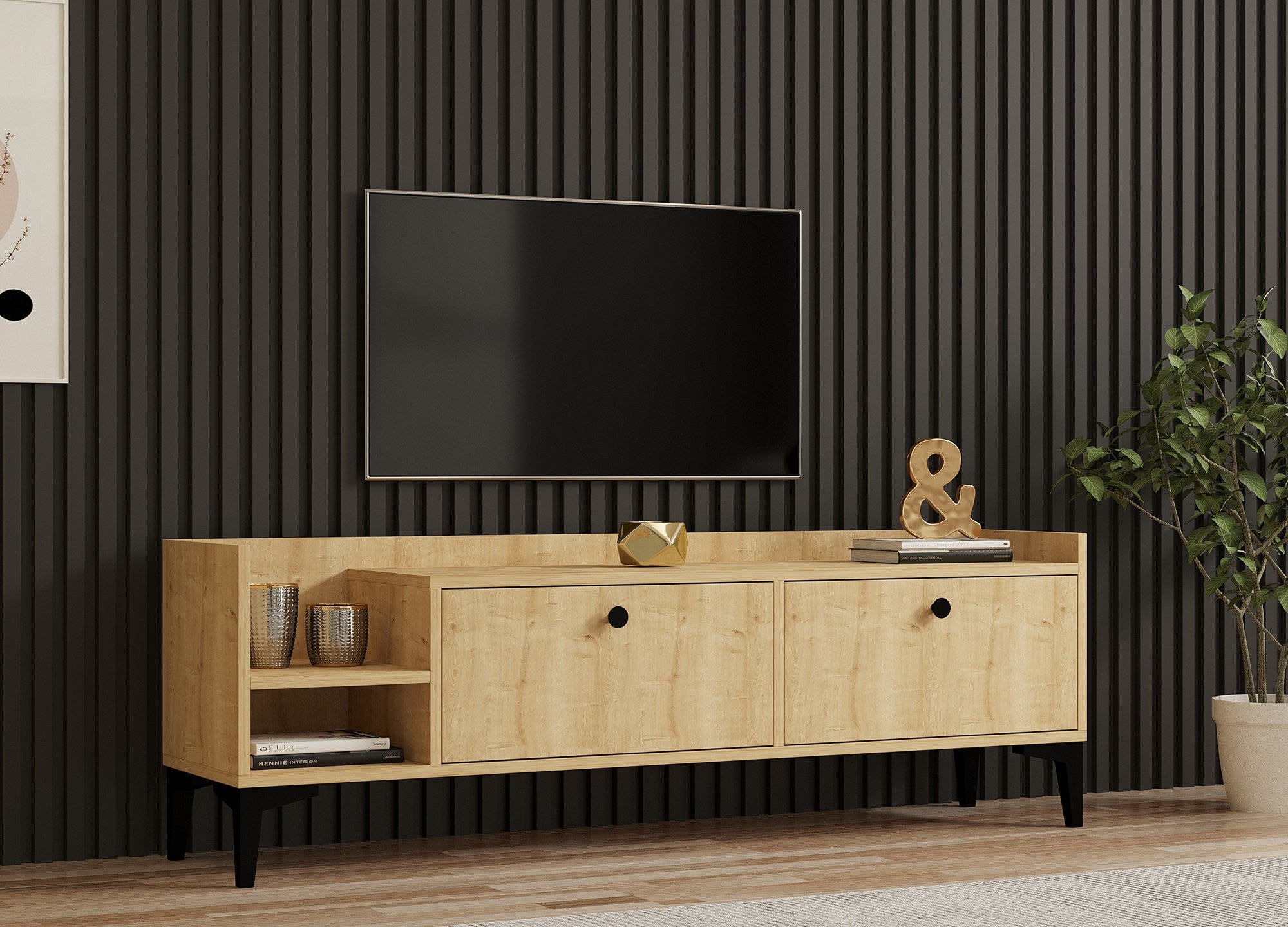 Móvel de TV – 150cm – Carvalho Safira – Melamina