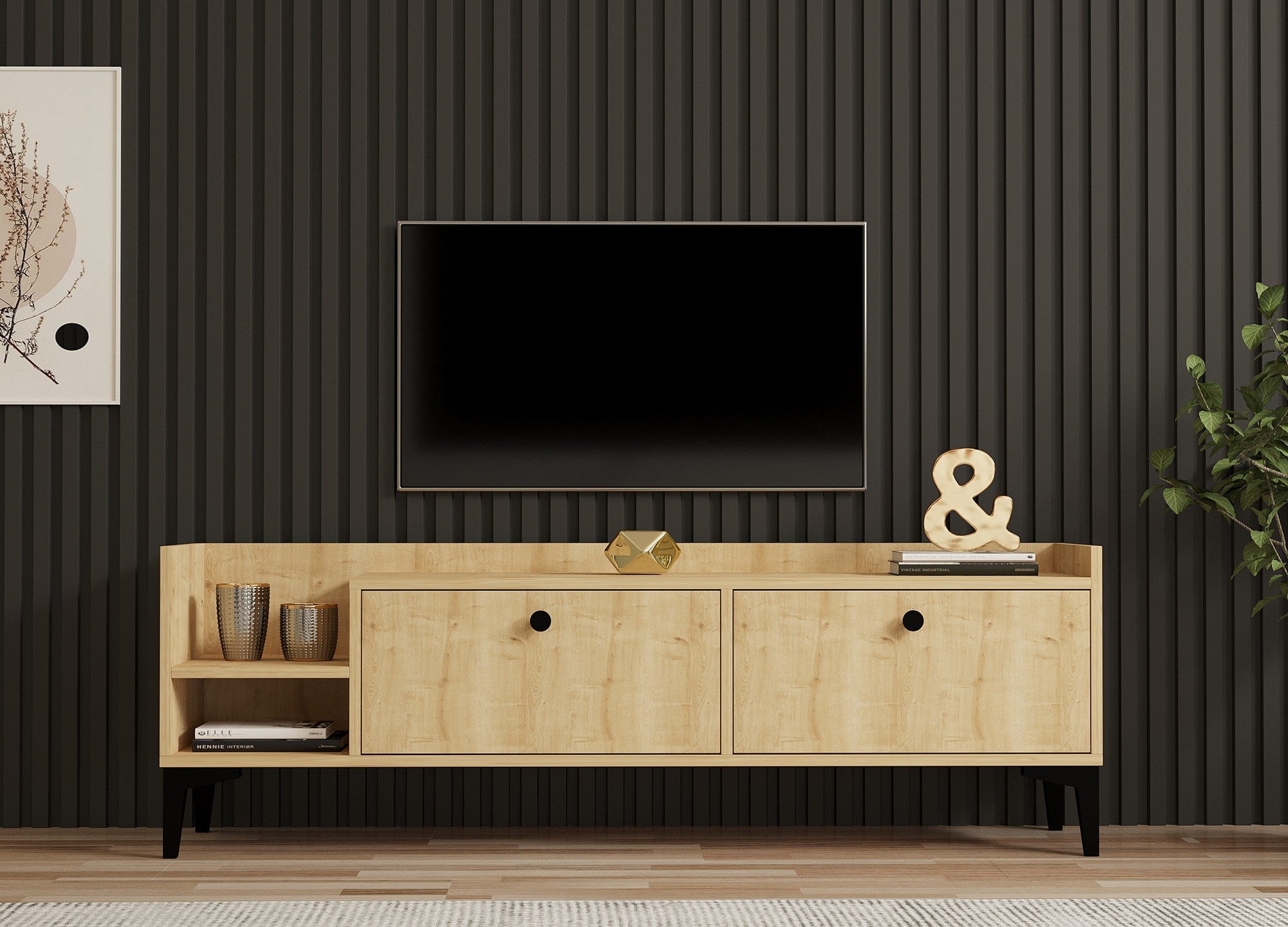Móvel de TV – 150cm – Carvalho Safira – Melamina