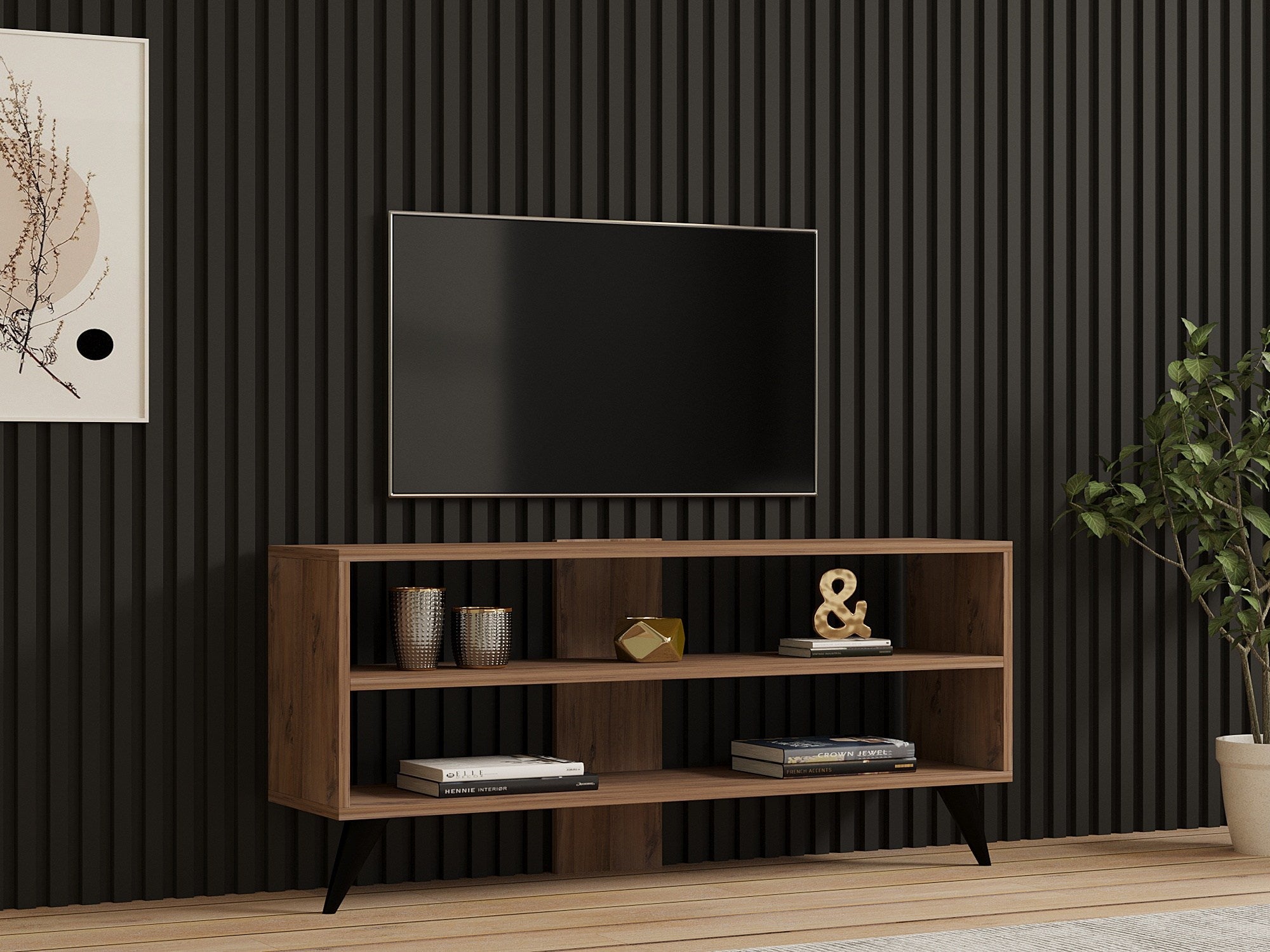 Móvel de TV – 120cm x 50cm x 29.6cm – Pinho Atlântico – Painel de partículas