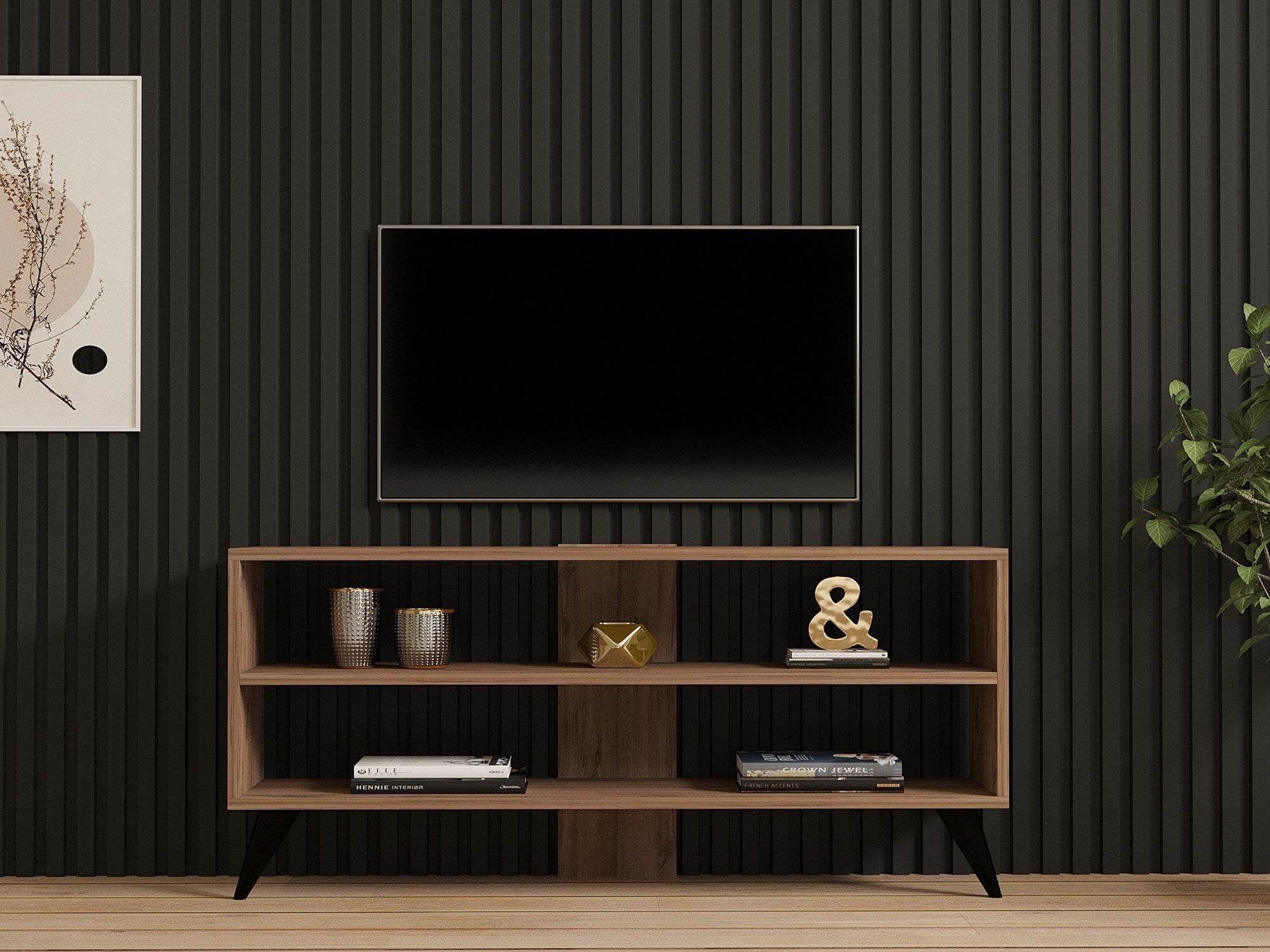 Móvel de TV – 120cm x 50cm x 29.6cm – Pinho Atlântico – Painel de partículas