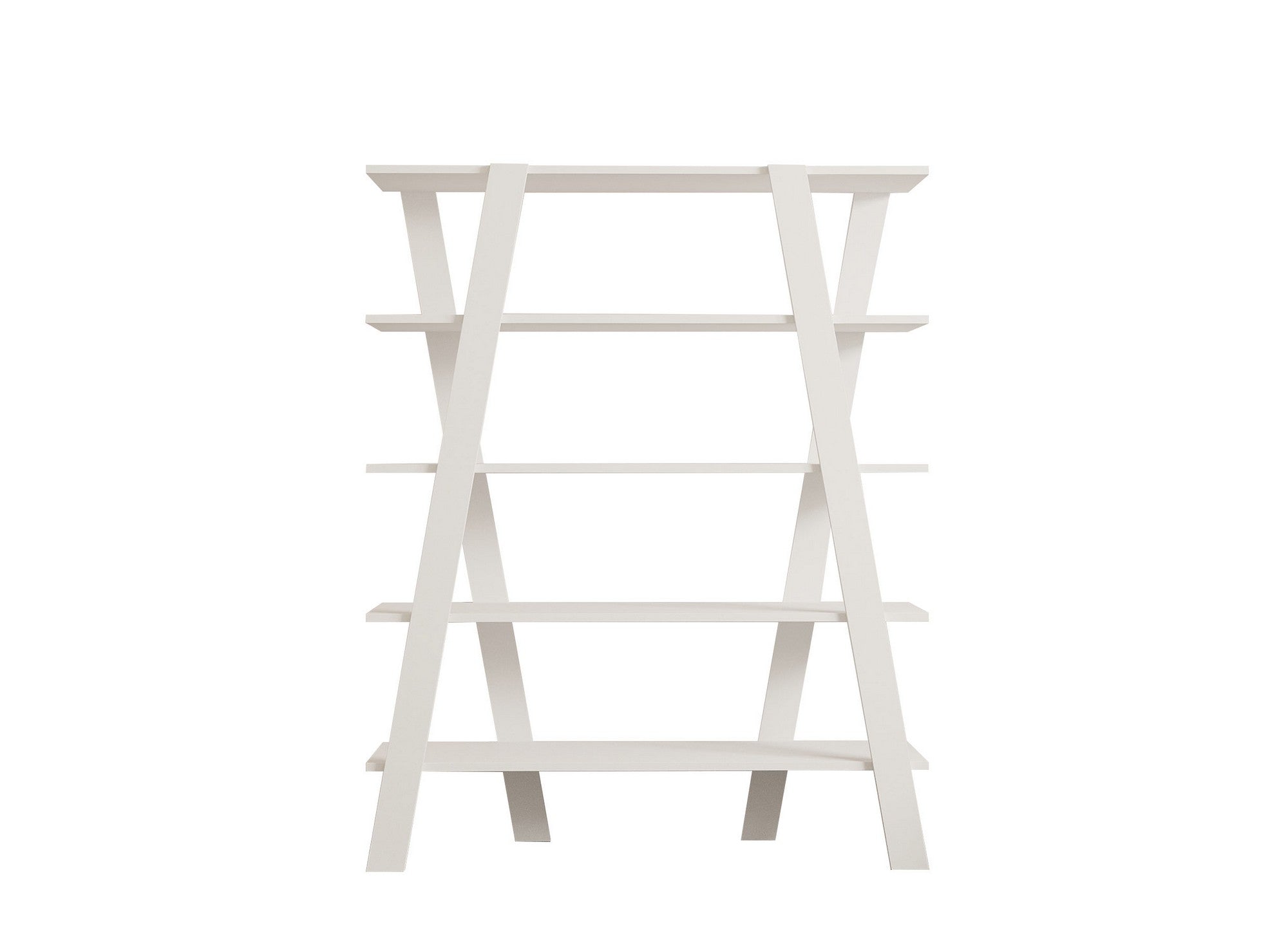 Estante de livros – 120 cm x 150 cm x 25 cm – Branco – Painéis de partículas revestidos a melamina