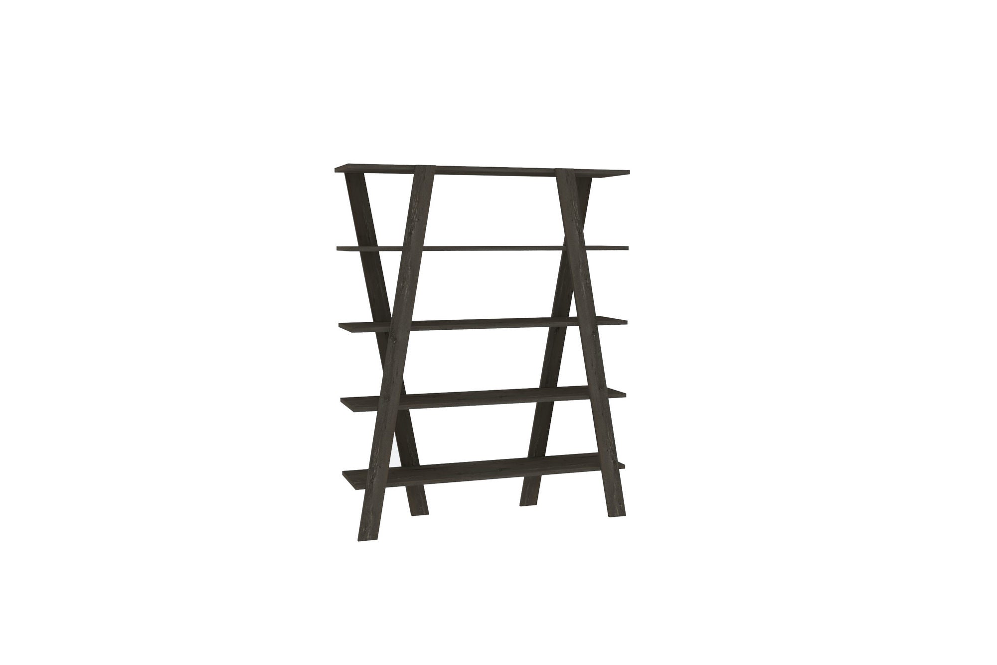 Estante de livros – 120 cm x 150 cm x 25 cm – Preto – Painel de partículas revestido a melamina