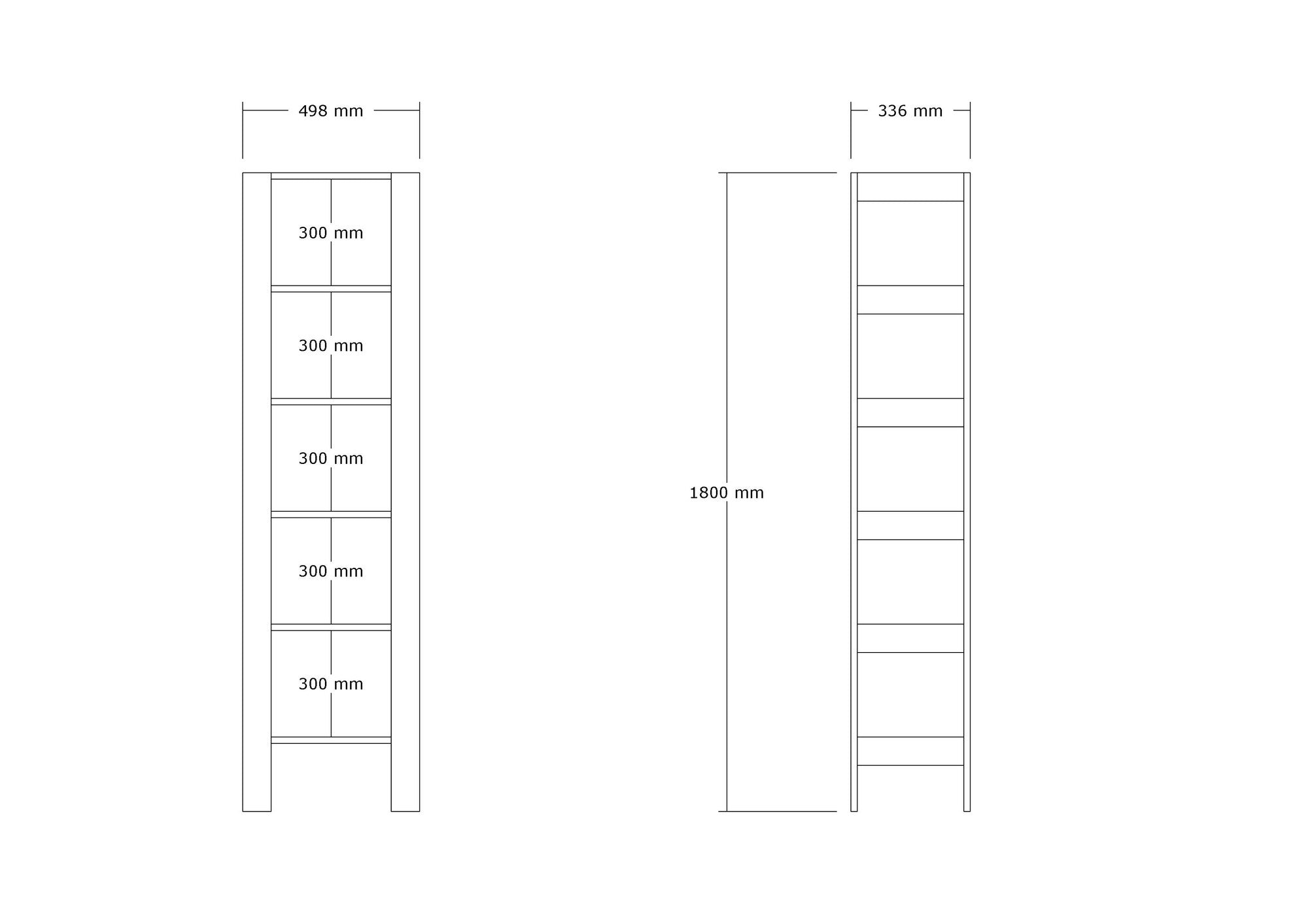 Estante de livros – 49,8 cm x 180 cm x 33,6 cm – Nogueira – Painel de partículas revestido a melamina