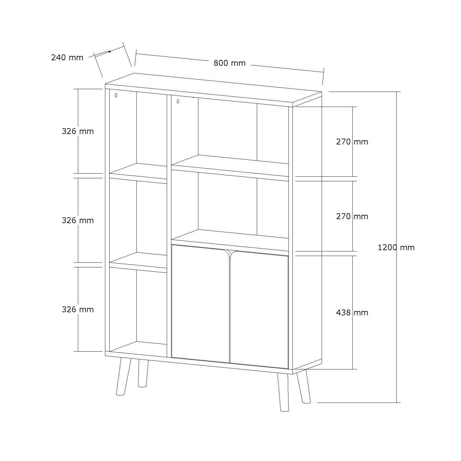 Estante de livros – 25cm x 48.6cm x 50cm – Branca – MDF